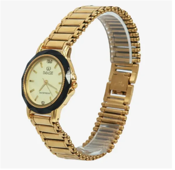 Image Golden Chain Golden Dial Watch for Women